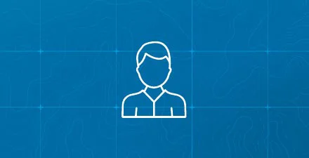 Icon of a diamond shining on a blue background.