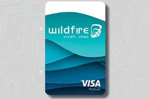 Wildfire Credit Union Visa Credit Card Lakeshore design